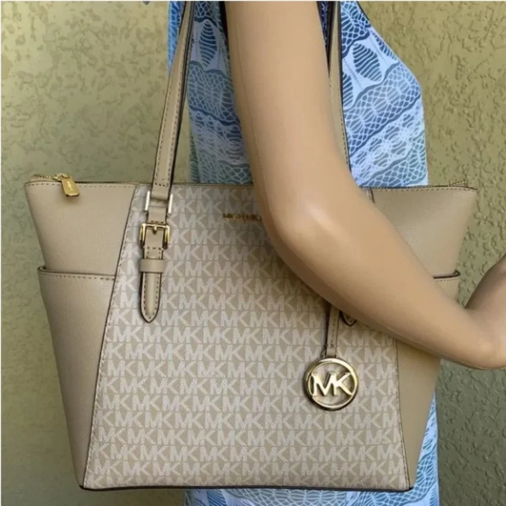 Michael Kors Charlotte Large Top Zip Tote - Picture 1 of 16
